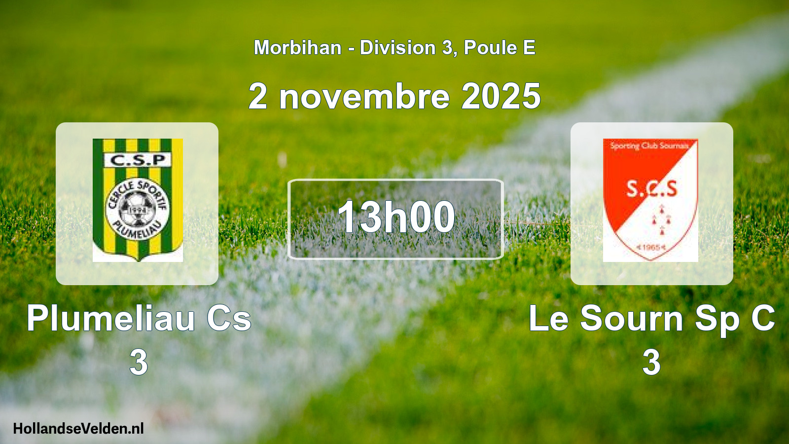 Scheduled Match: Plumeliau Cs 3 - Le Sourn Sp C 3 (2 November 2025)