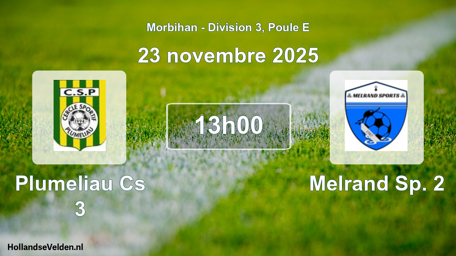 Scheduled Match: Plumeliau Cs 3 - Melrand Sp. 2 (23 November 2025)
