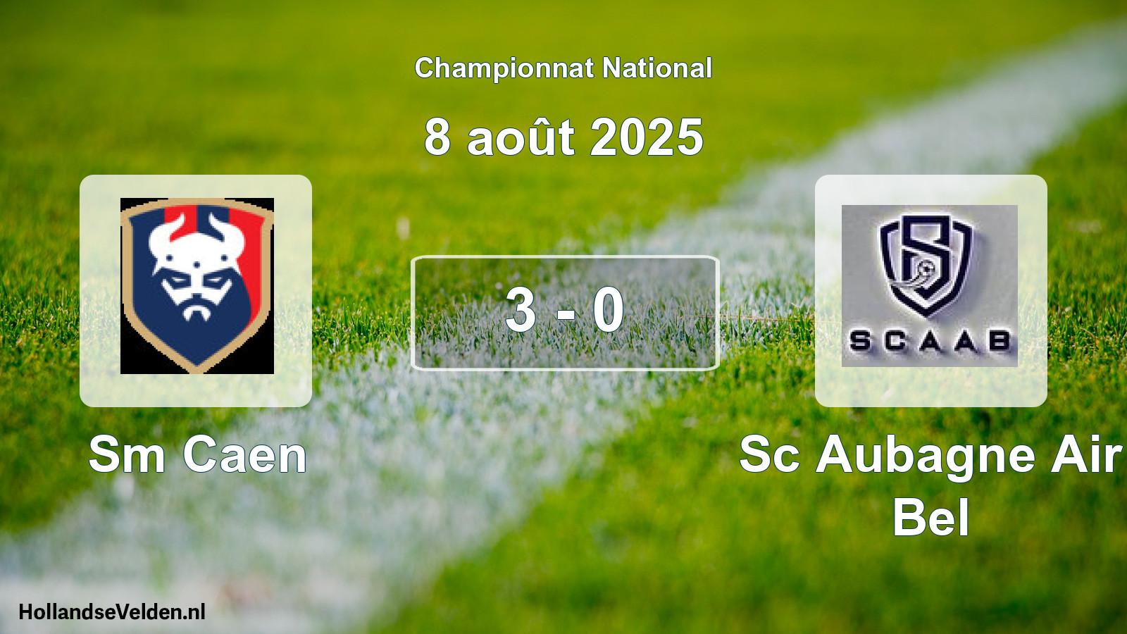 Total number of matches played: Sm Caen - Sc Aubagne Air Bel 3 - 0 (8 August 2025)