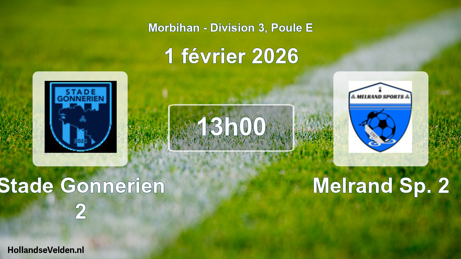 Scheduled Match: Stade Gonnerien 2 - Melrand Sp. 2 (1 February 2026)