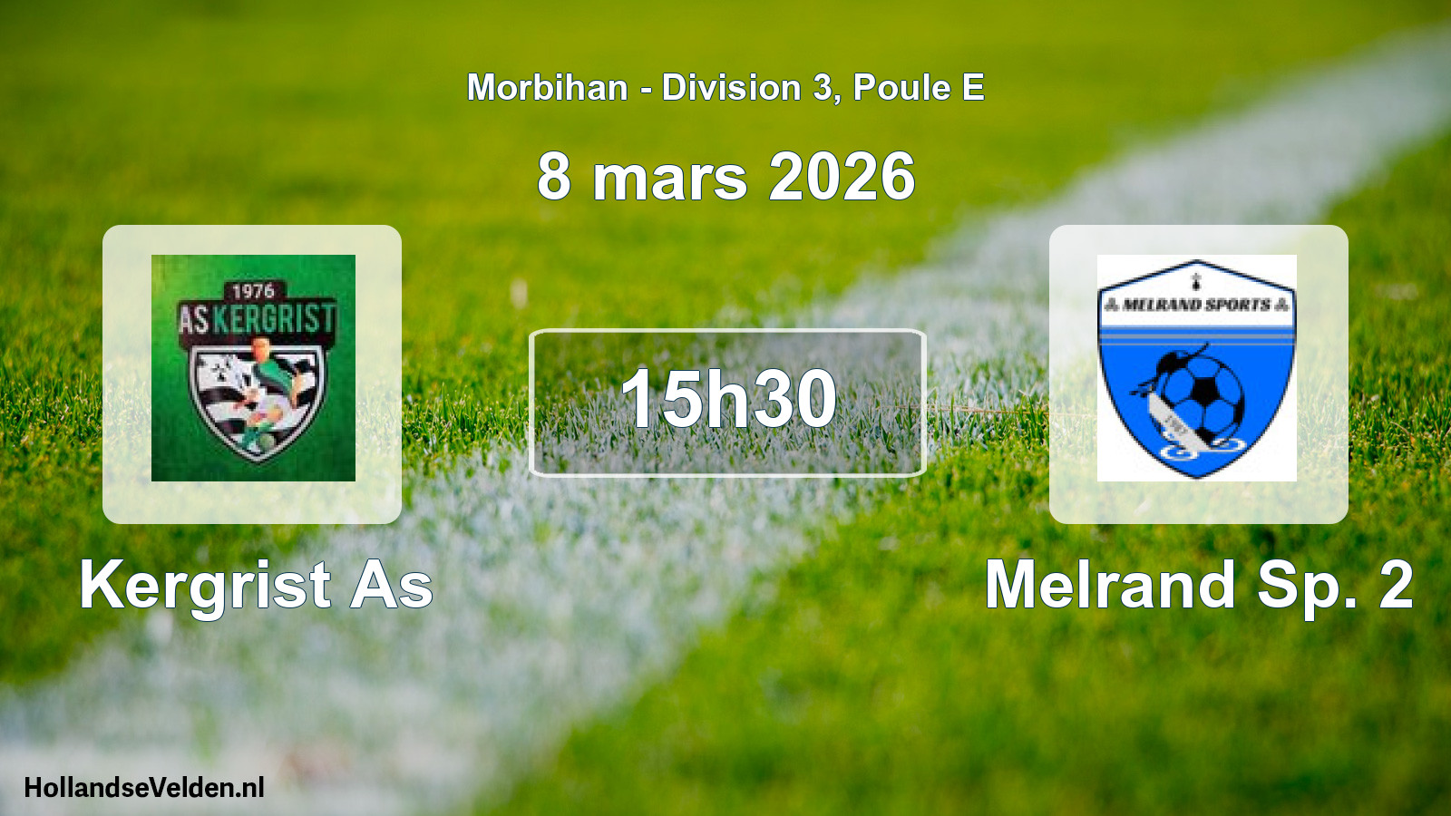 Geplande wedstrijd: Kergrist As - Melrand Sp. 2 (8 mars 2026)