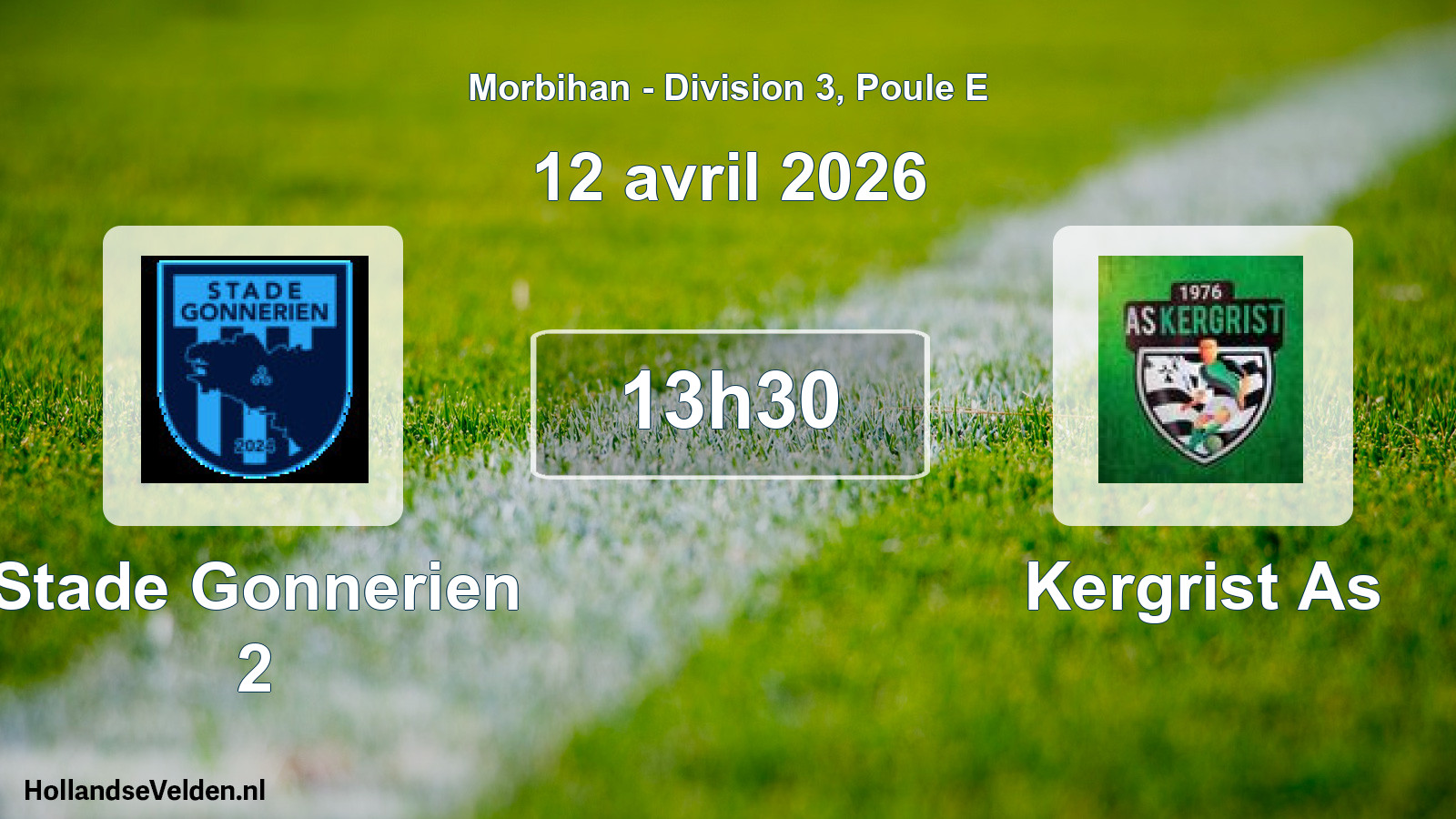 Scheduled Match: Stade Gonnerien 2 - Kergrist As (12 April 2026)