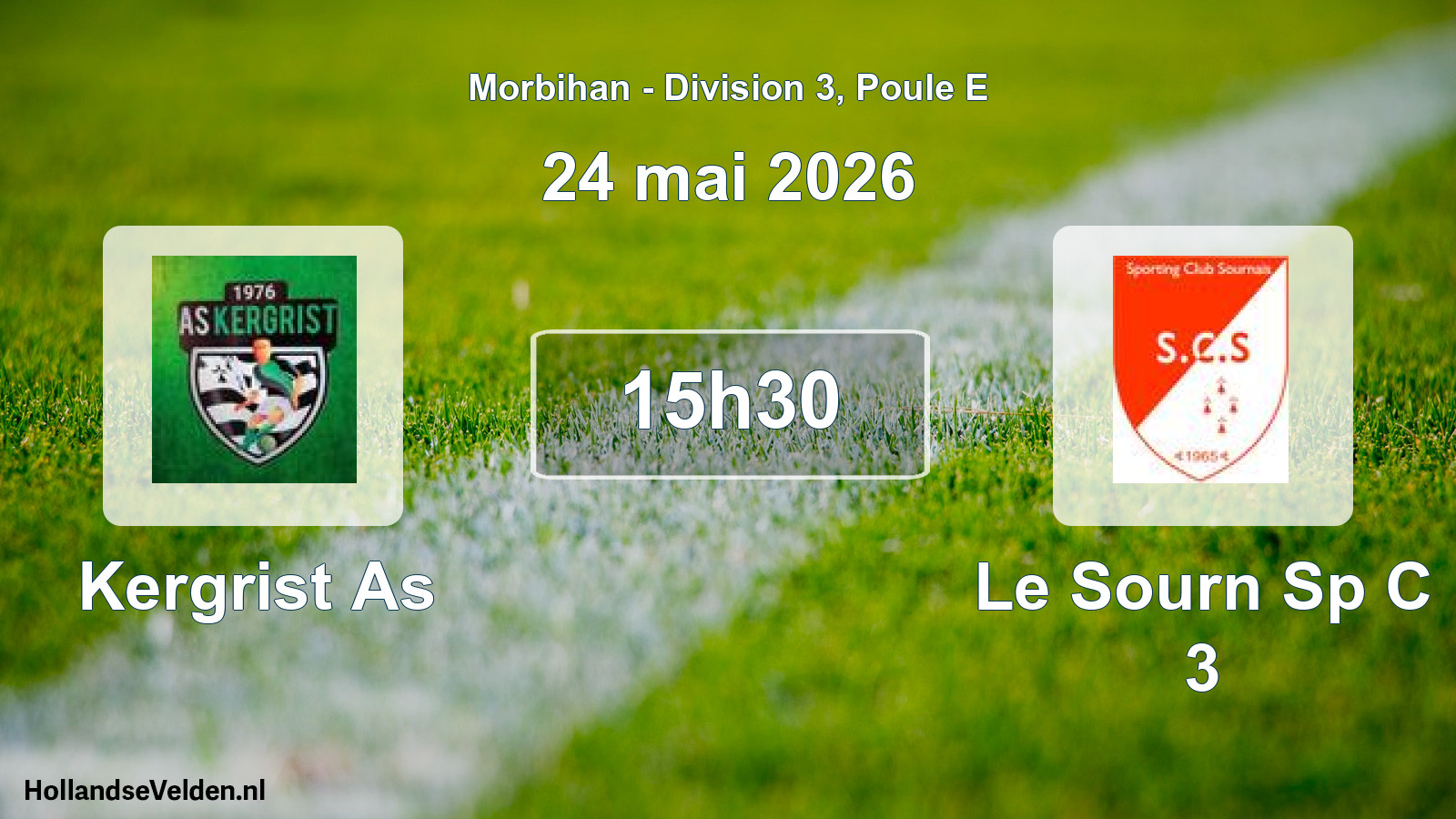 Geplande wedstrijd: Kergrist As - Le Sourn Sp C 3 (24 mai 2026)