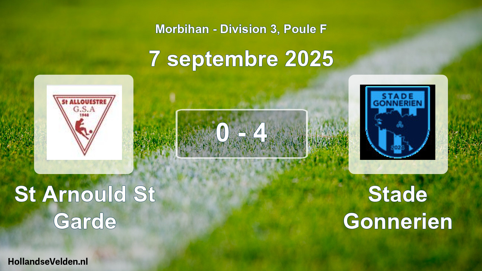 Total number of matches played: St Arnould St Garde - Stade Gonnerien 0 - 4 (7 September 2025)