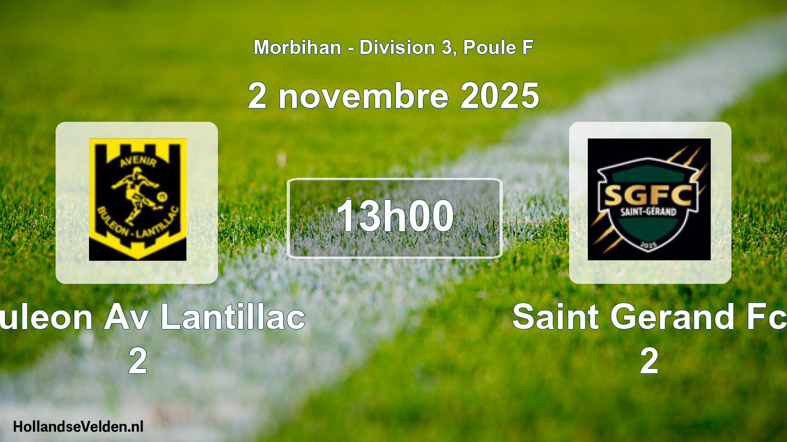 Scheduled Match: Buleon Av Lantillac 2 - Saint Gerand Fc 2 (2 November 2025)