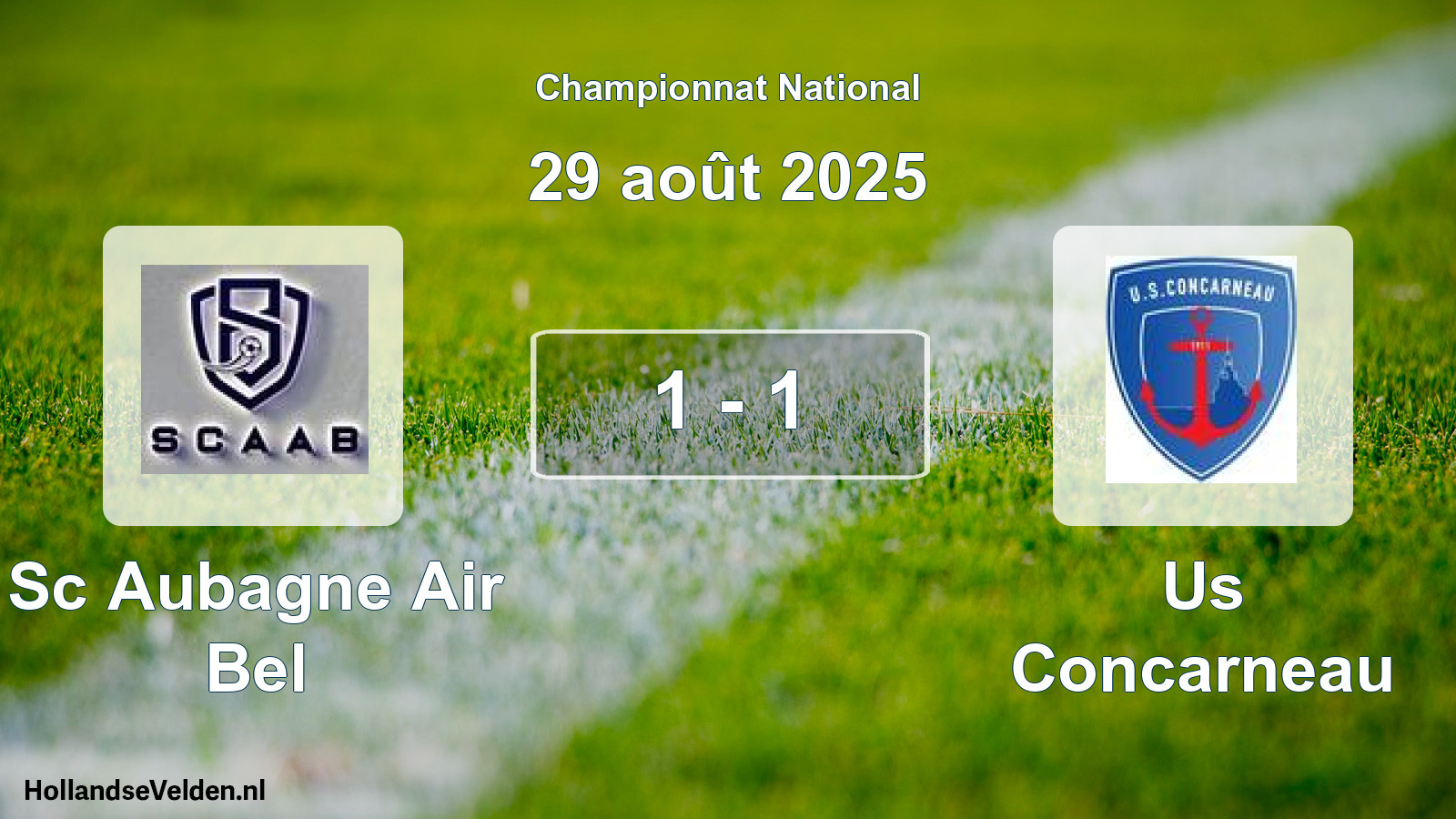Total number of matches played: Sc Aubagne Air Bel - Us Concarneau 1 - 1 (29 August 2025)