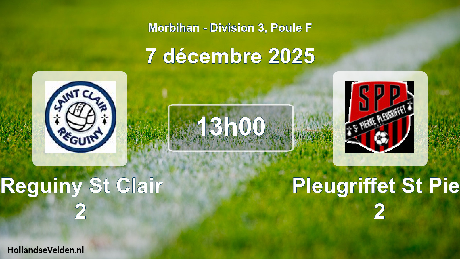 Geplande wedstrijd: Reguiny St Clair 2 - Pleugriffet St Pier 2 (7 décembre 2025)