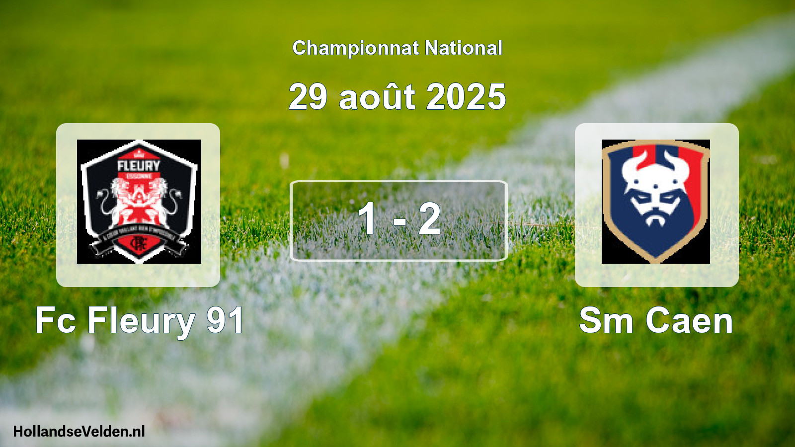 Gespeelde wedstrijd: Fc Fleury 91 - Sm Caen 1 - 2 (29 augustus 2025)
