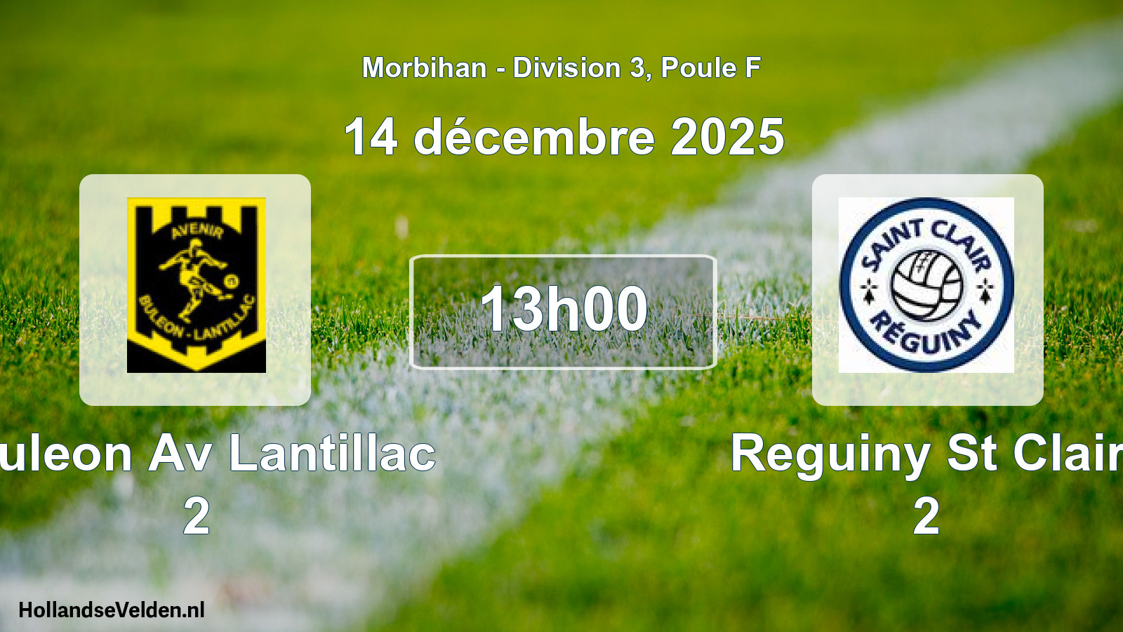 Scheduled Match: Buleon Av Lantillac 2 - Reguiny St Clair 2 (14 December 2025)