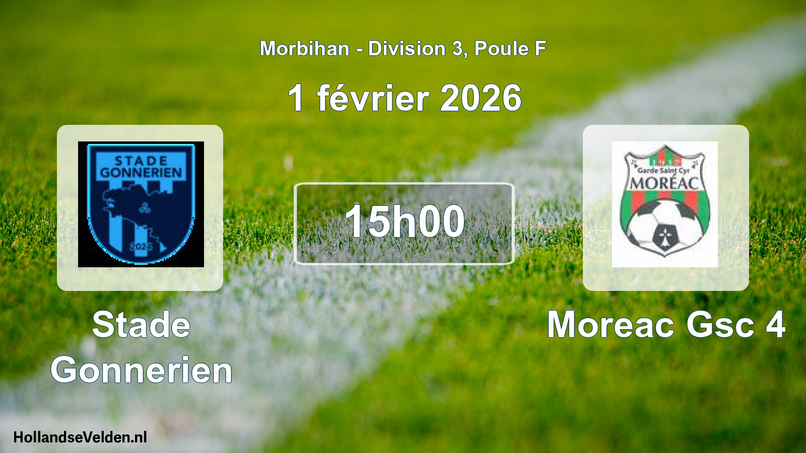 Scheduled Match: Stade Gonnerien - Moreac Gsc 4 (1 February 2026)