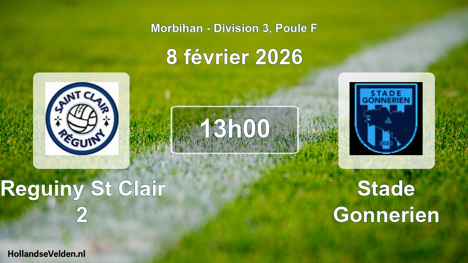Scheduled Match: Reguiny St Clair 2 - Stade Gonnerien (8 February 2026)