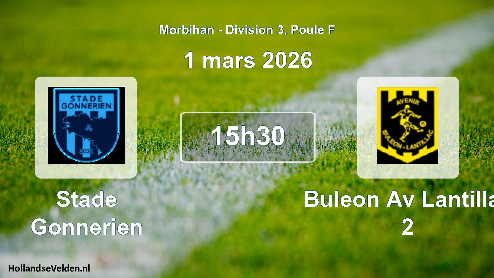 Geplande wedstrijd: Stade Gonnerien - Buleon Av Lantillac 2 (1 mars 2026)