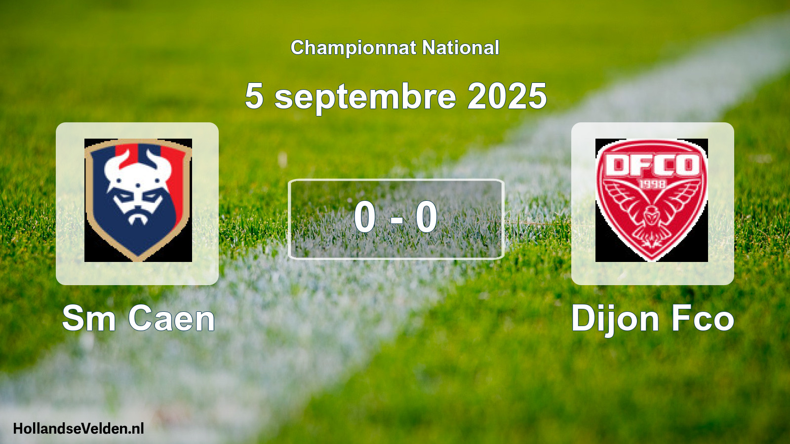 Total number of matches played: Sm Caen - Dijon Fco 0 - 0 (5 September 2025)