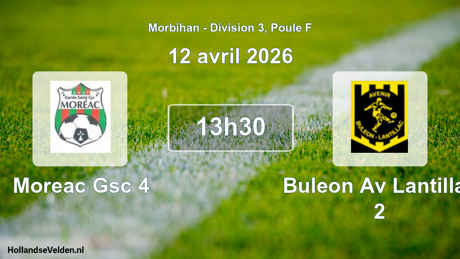 Scheduled Match: Moreac Gsc 4 - Buleon Av Lantillac 2 (12 April 2026)