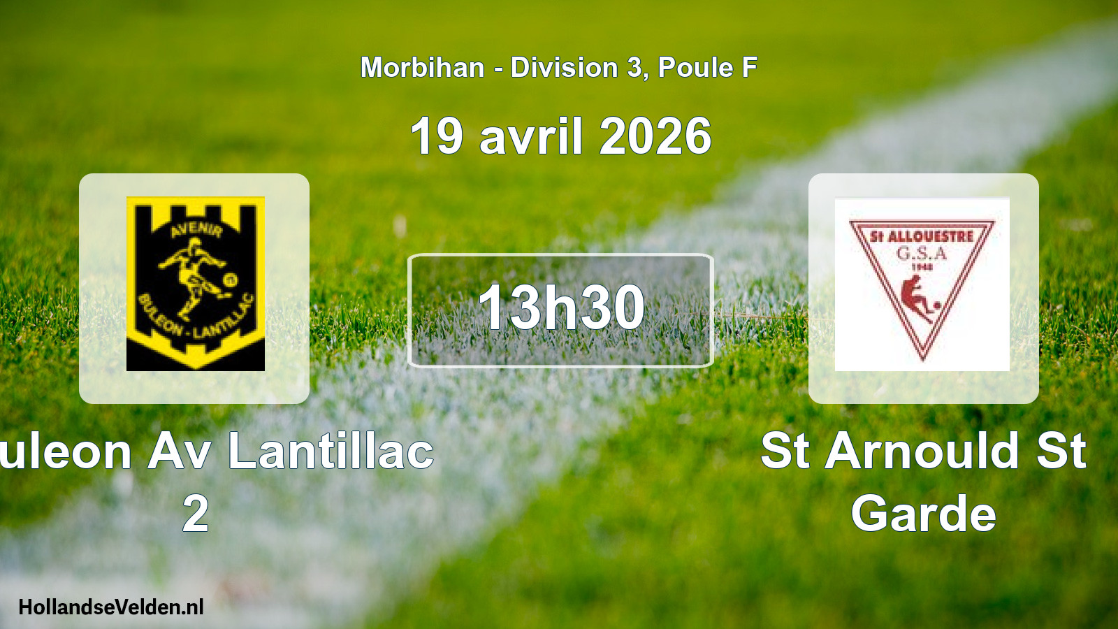 Scheduled Match: Buleon Av Lantillac 2 - St Arnould St Garde (19 April 2026)