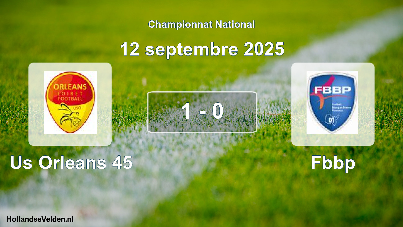 Total number of matches played: Us Orleans 45 - Fbbp 1 - 0 (12 September 2025)
