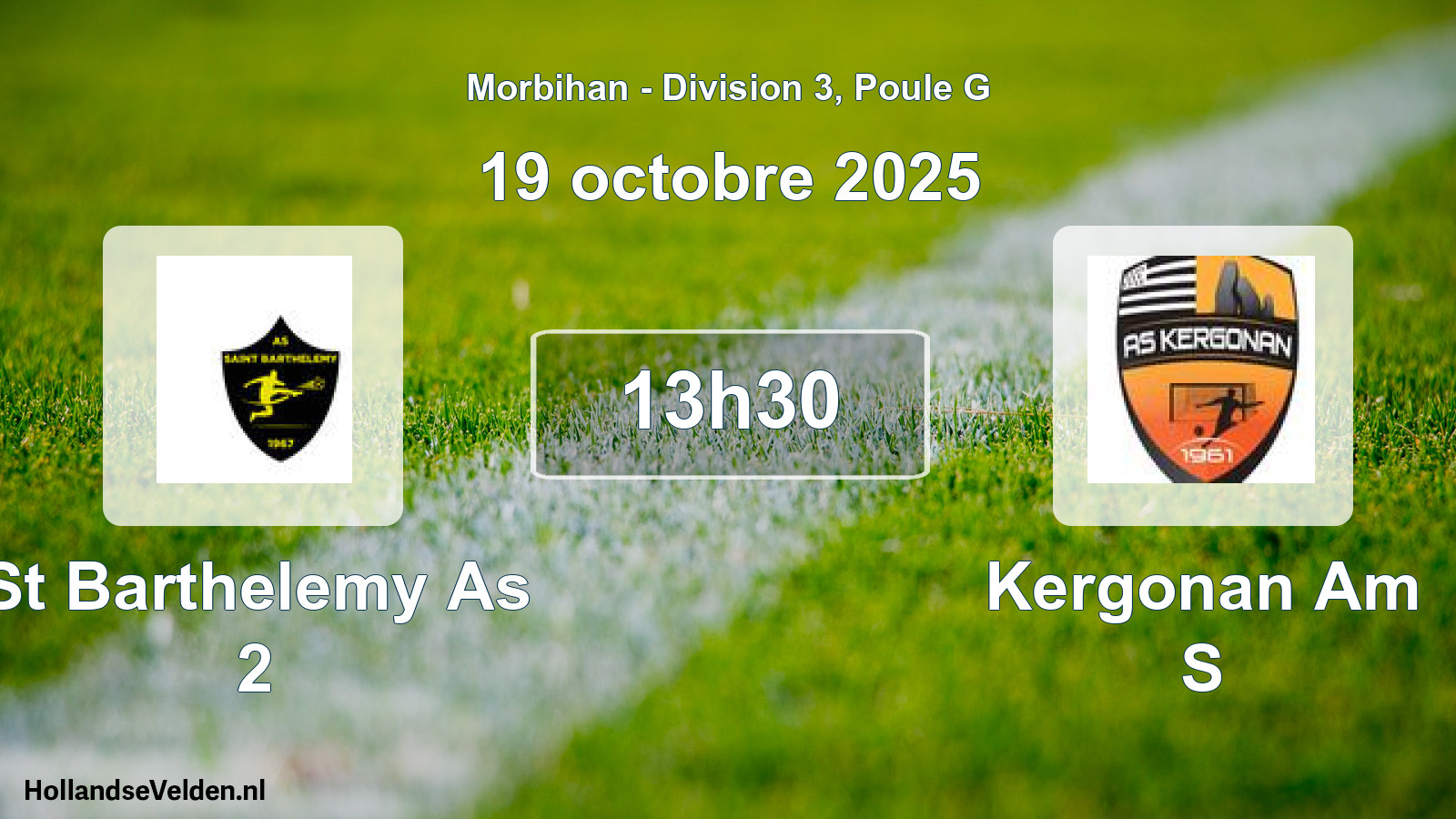 Scheduled Match: St Barthelemy As 2 - Kergonan Am S (19 October 2025)