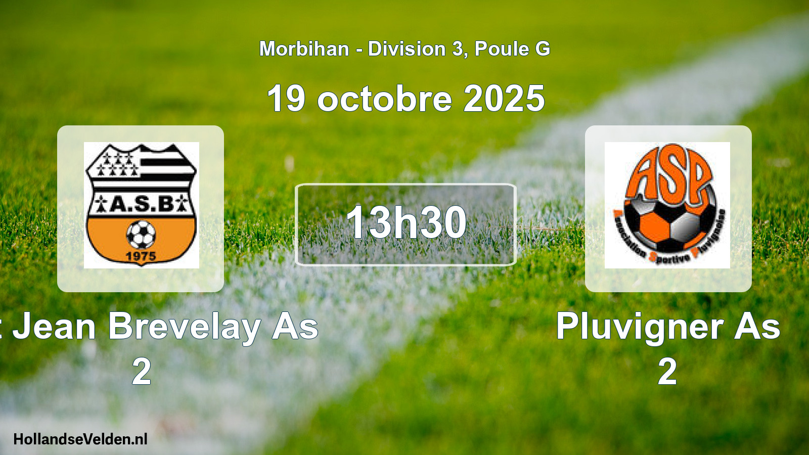 Scheduled Match: St Jean Brevelay As 2 - Pluvigner As 2 (19 October 2025)