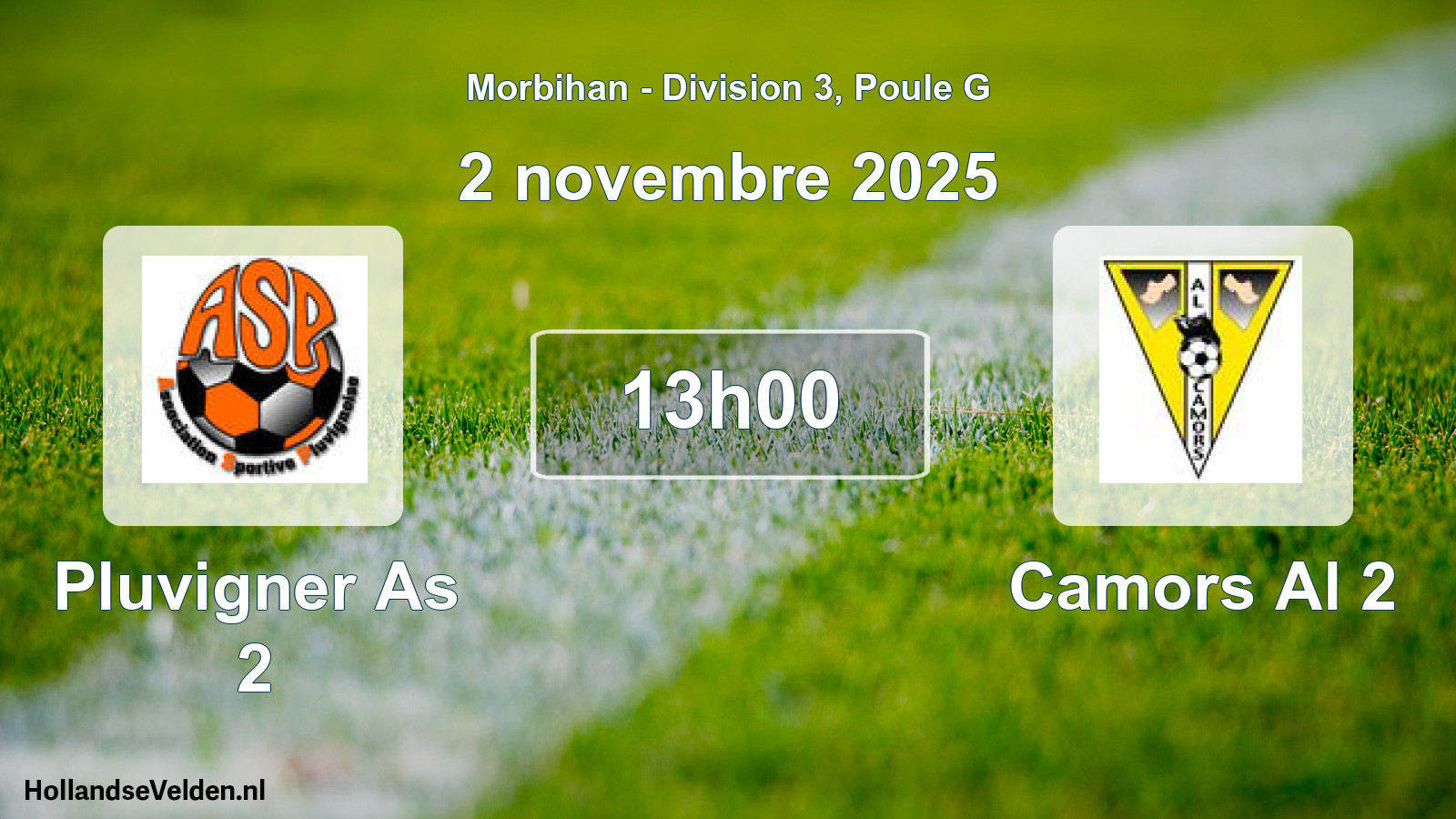Geplande wedstrijd: Pluvigner As 2 - Camors Al 2 (2 novembre 2025)