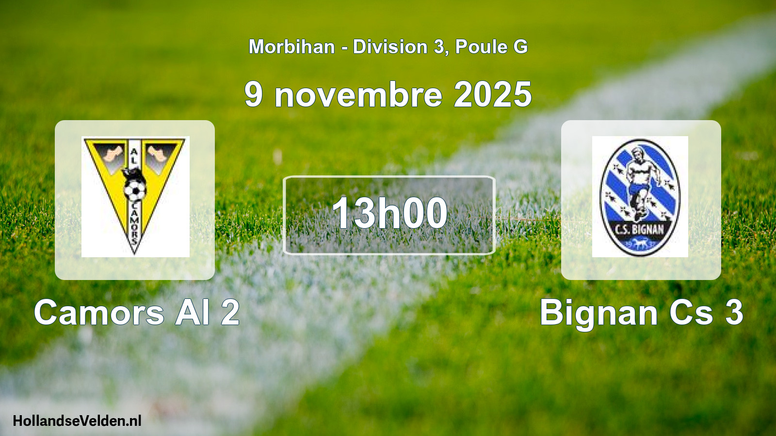 Scheduled Match: Camors Al 2 - Bignan Cs 3 (9 November 2025)