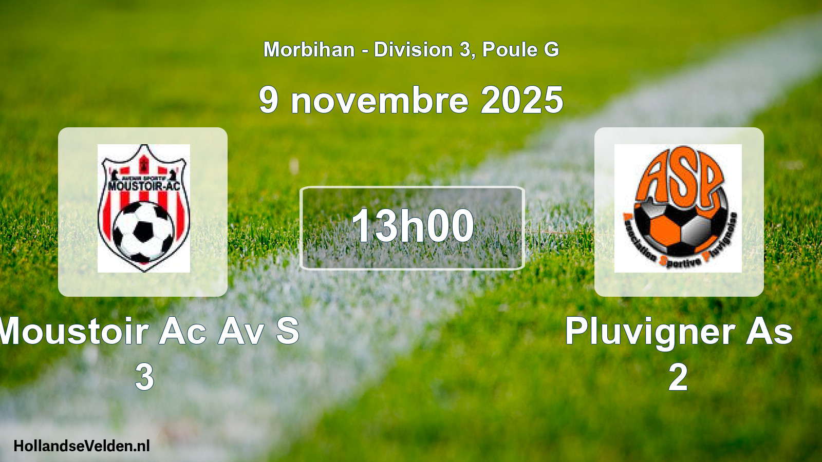 Scheduled Match: Moustoir Ac Av S 3 - Pluvigner As 2 (9 November 2025)