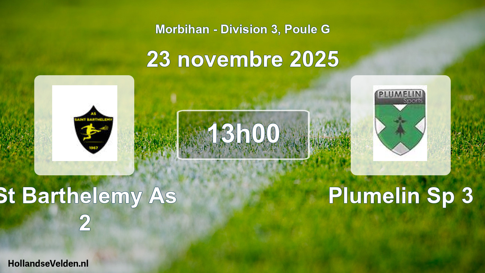 Scheduled Match: St Barthelemy As 2 - Plumelin Sp 3 (23 November 2025)