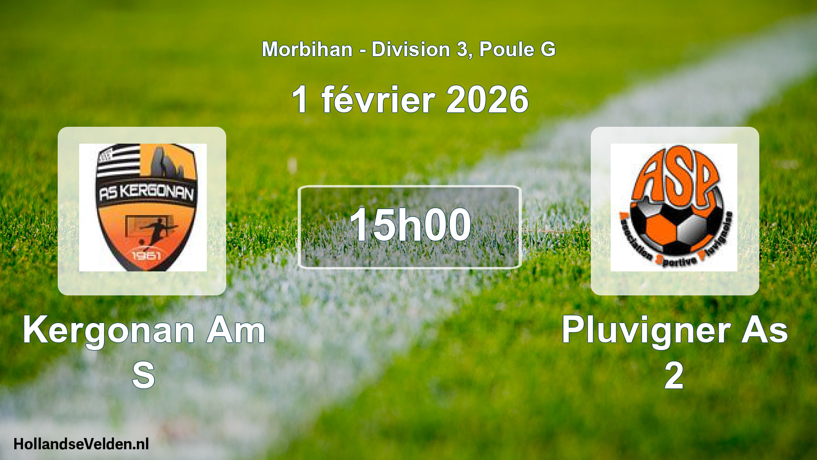 Scheduled Match: Kergonan Am S - Pluvigner As 2 (1 February 2026)