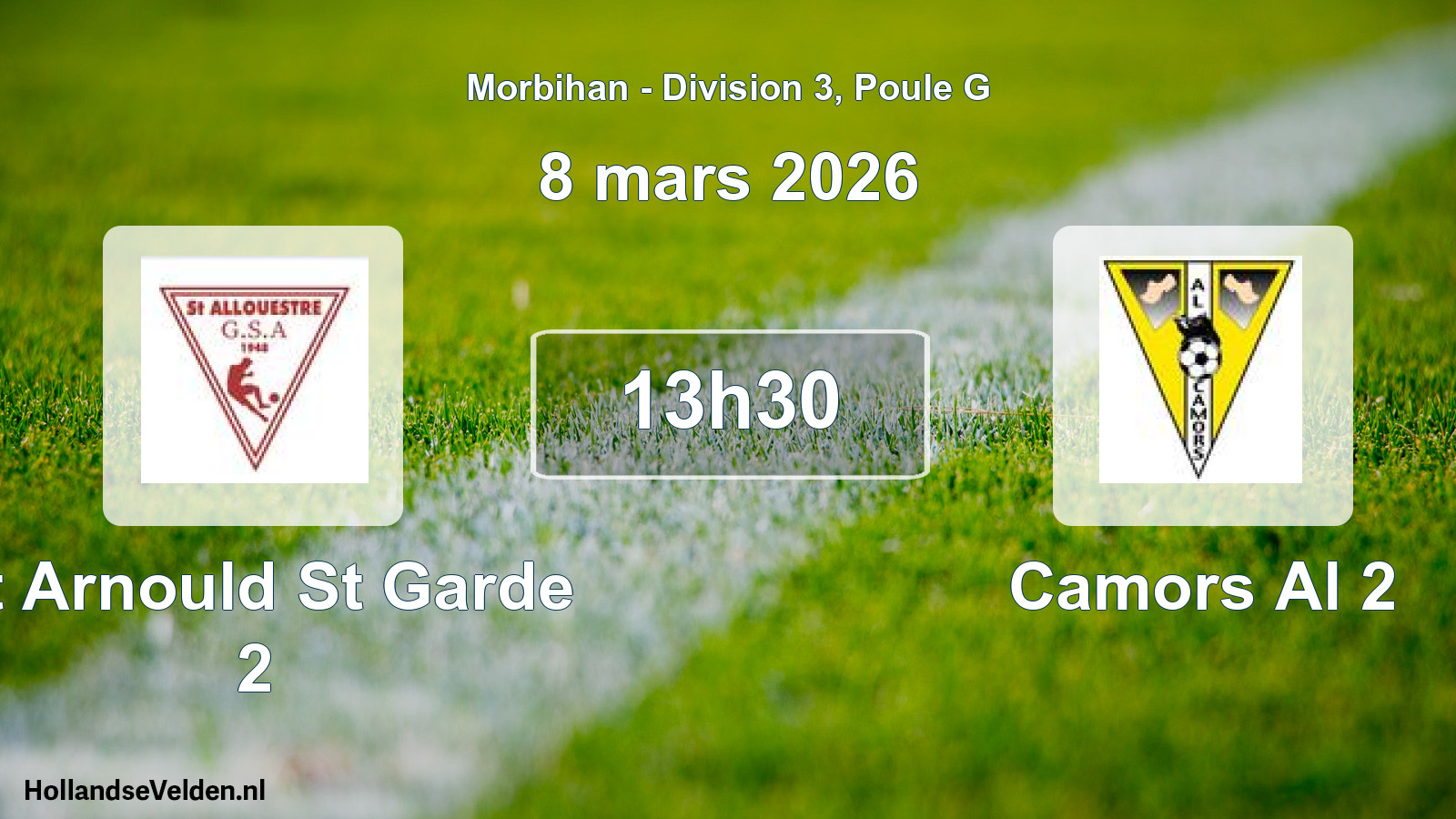 Geplande wedstrijd: St Arnould St Garde 2 - Camors Al 2 (8 maart 2026)