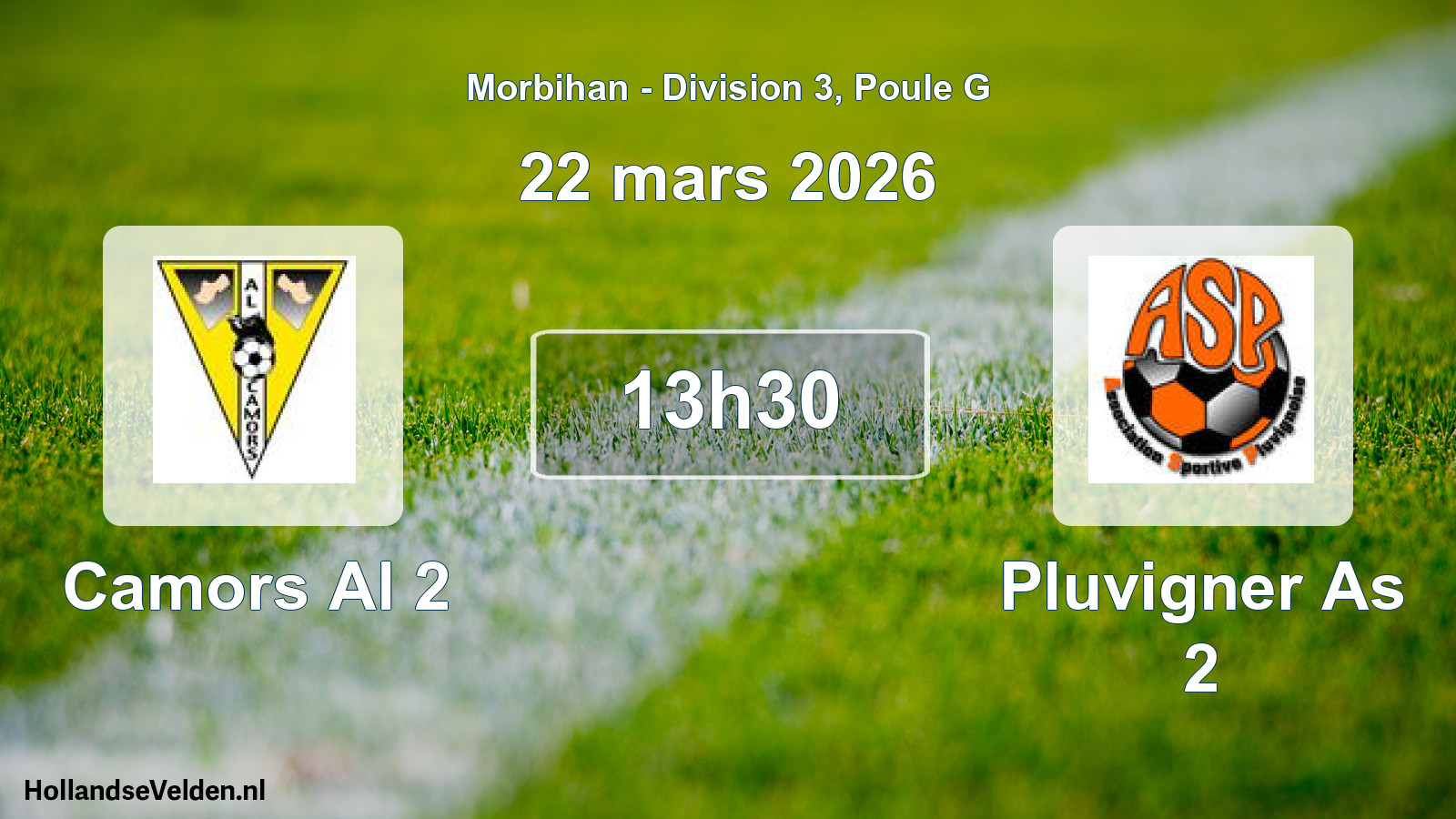 Geplande wedstrijd: Camors Al 2 - Pluvigner As 2 (22 mars 2026)