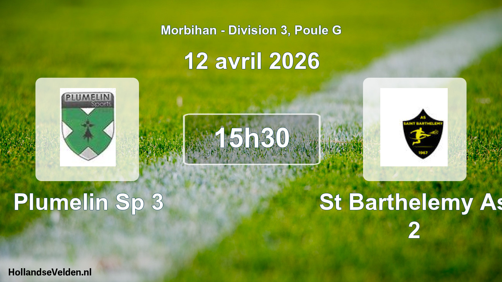 Scheduled Match: Plumelin Sp 3 - St Barthelemy As 2 (12 April 2026)