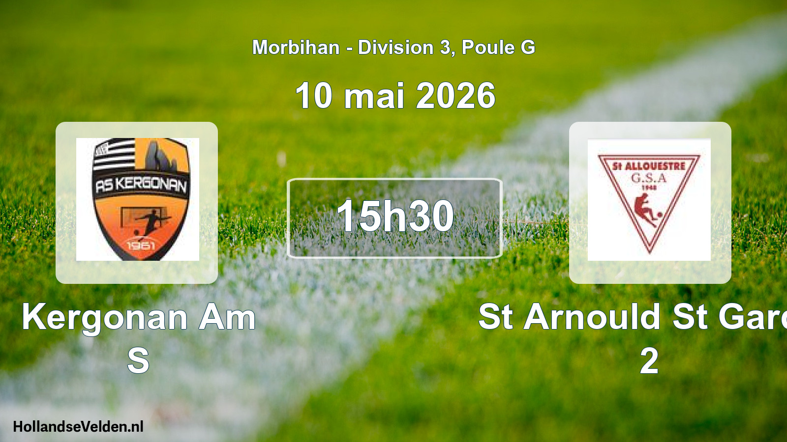 Geplande wedstrijd: Kergonan Am S - St Arnould St Garde 2 (10 mei 2026)