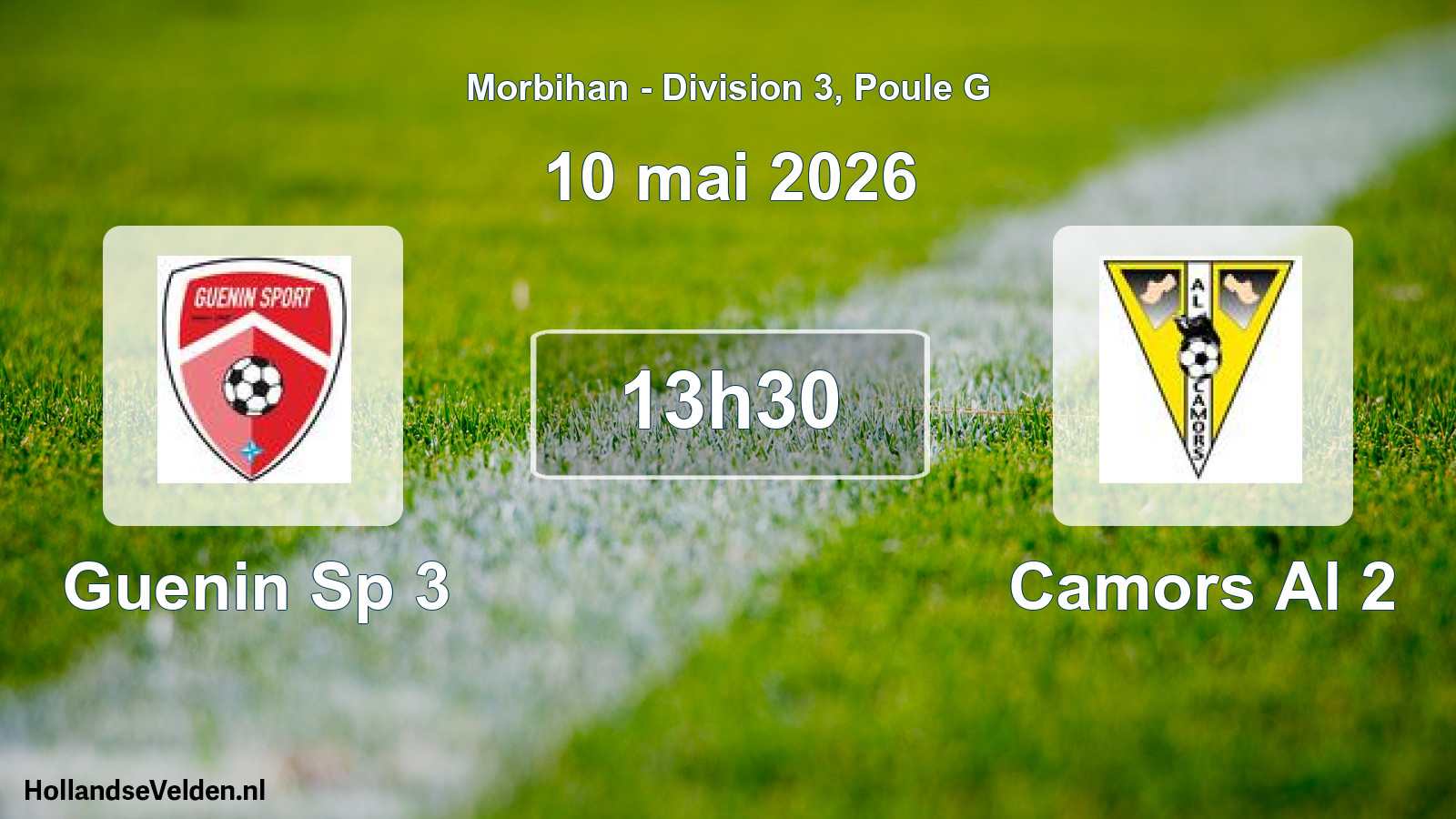Geplande wedstrijd: Guenin Sp 3 - Camors Al 2 (10 mai 2026)