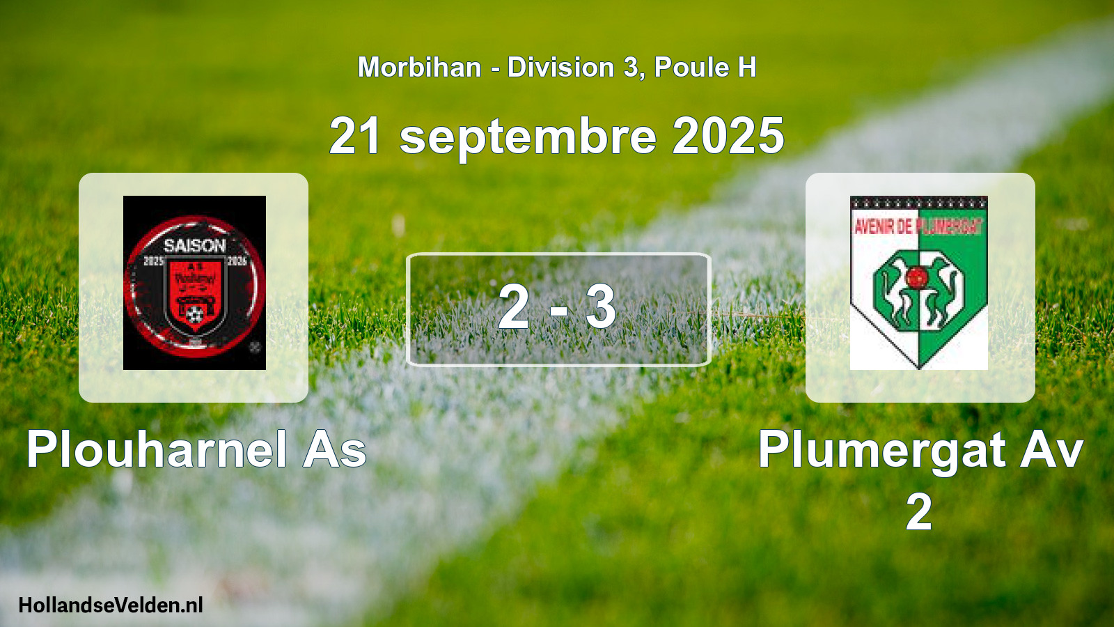 Total number of matches played: Plouharnel As - Plumergat Av 2 2 - 3 (21 September 2025)