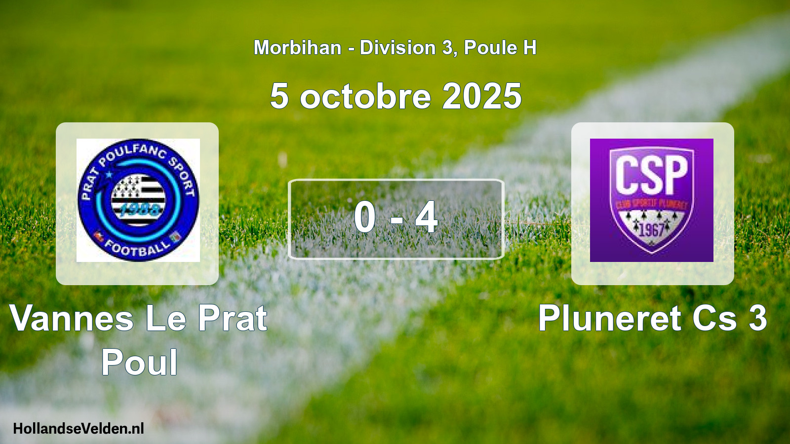 Total number of matches played: Vannes Le Prat Poul - Pluneret Cs 3 0 - 4 (5 October 2025)