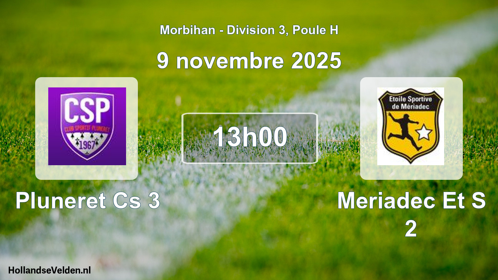 Scheduled Match: Pluneret Cs 3 - Meriadec Et S 2 (9 November 2025)