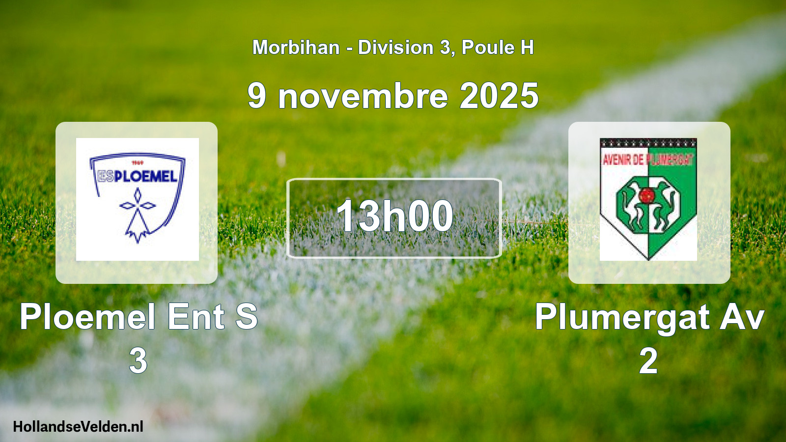 Geplande wedstrijd: Ploemel Ent S 3 - Plumergat Av 2 (9 novembre 2025)