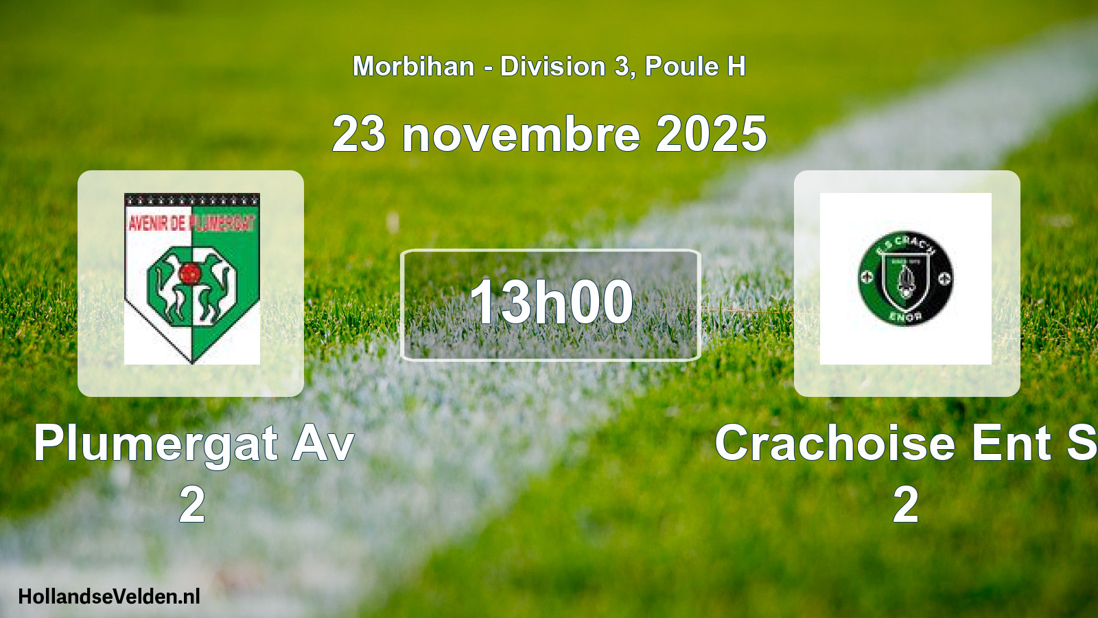 Scheduled Match: Plumergat Av 2 - Crachoise Ent S 2 (23 November 2025)