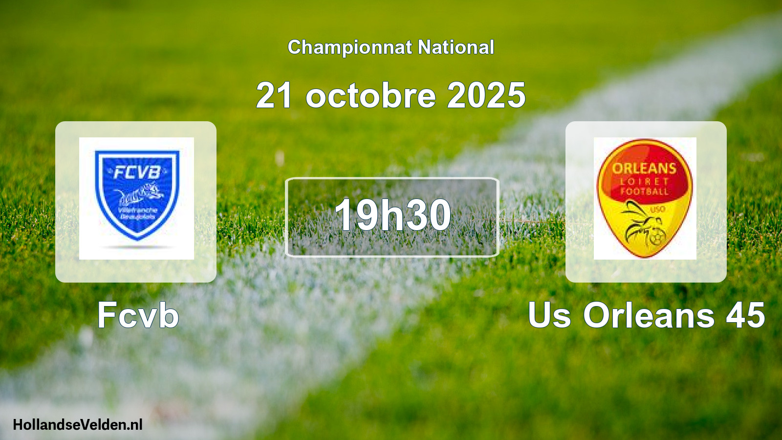 Scheduled Match: Fcvb - Us Orleans 45 (21 October 2025)