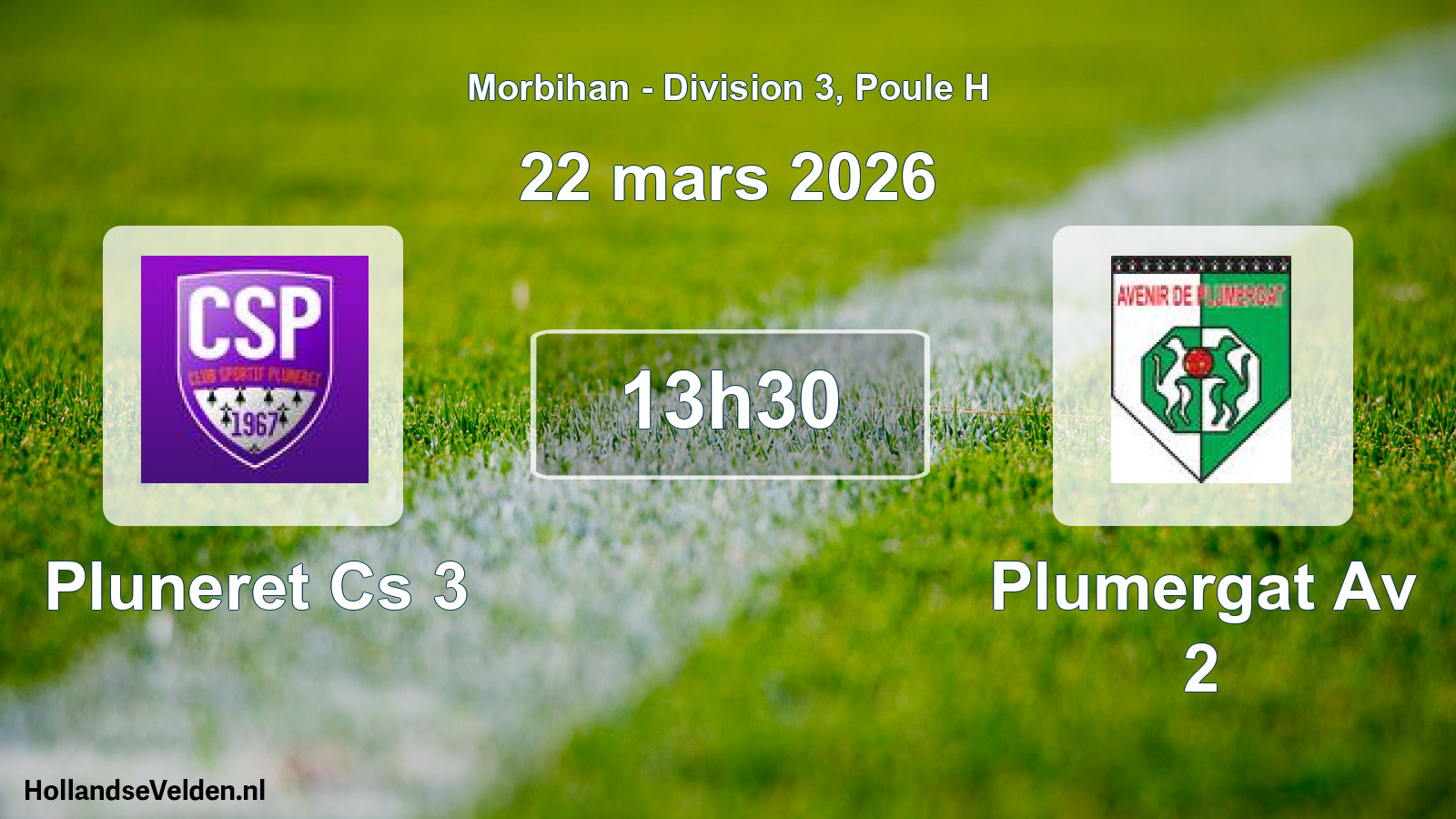 Scheduled Match: Pluneret Cs 3 - Plumergat Av 2 (22 March 2026)