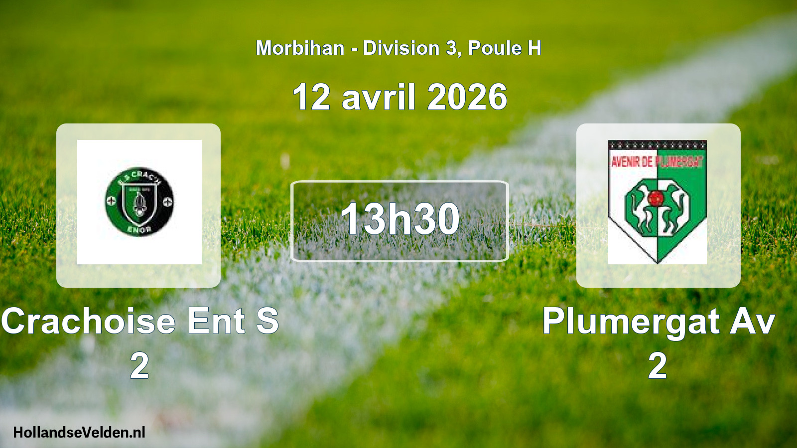 Scheduled Match: Crachoise Ent S 2 - Plumergat Av 2 (12 April 2026)