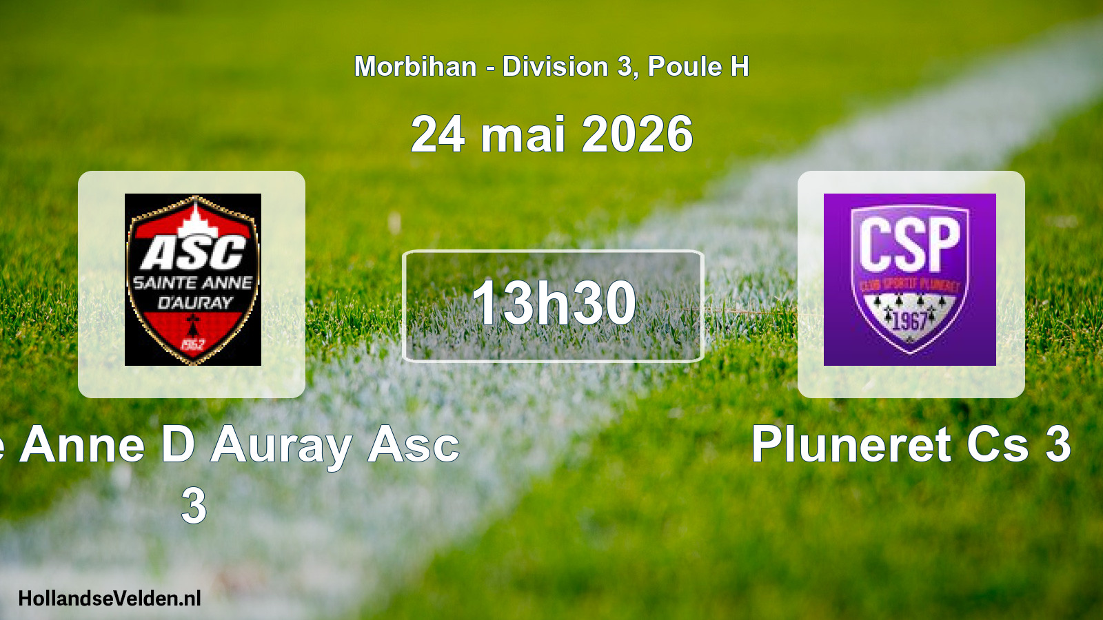 Scheduled Match: Ste Anne D Auray Asc 3 - Pluneret Cs 3 (24 May 2026)