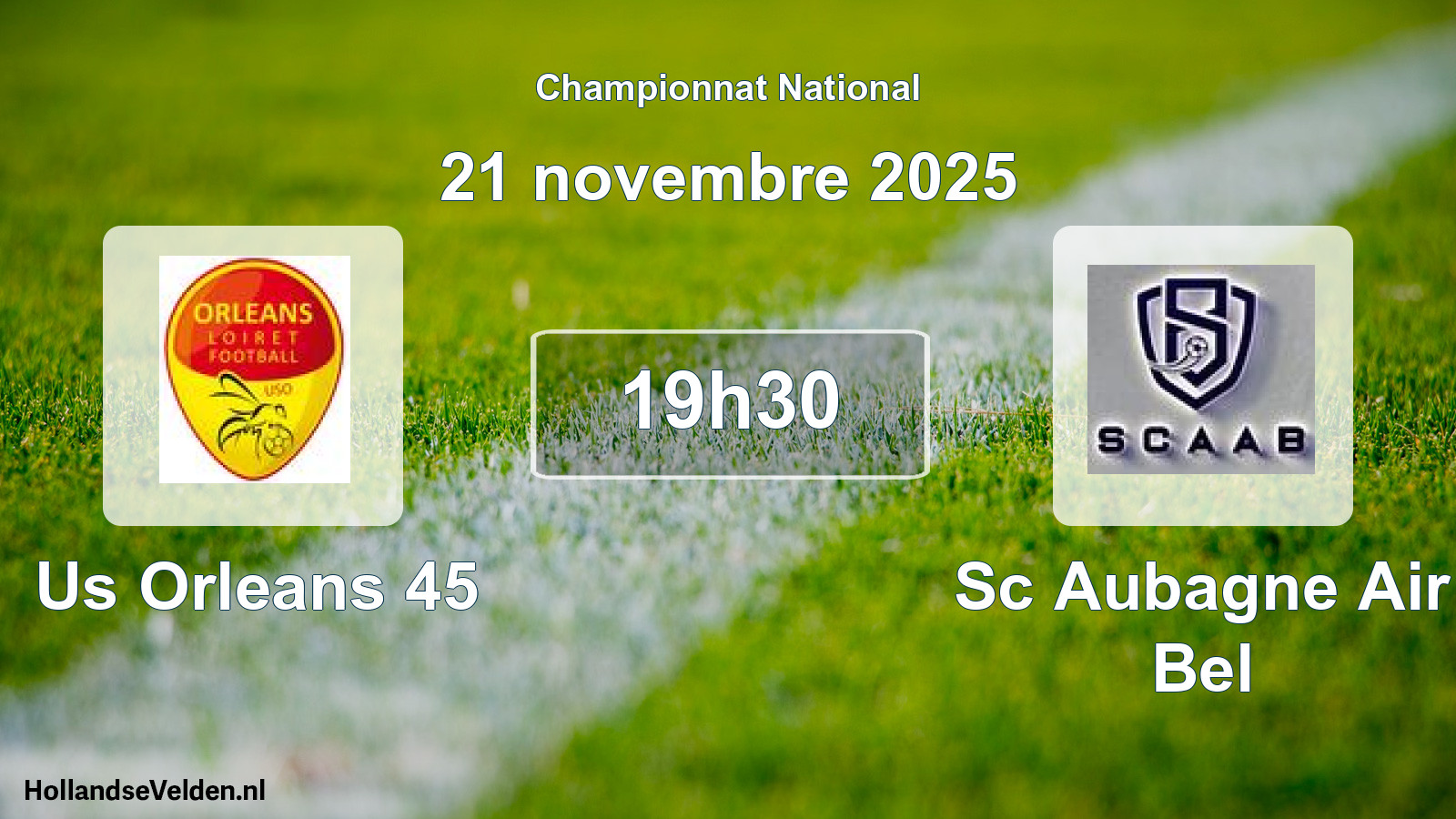 Geplande wedstrijd: Us Orleans 45 - Sc Aubagne Air Bel (21 november 2025)