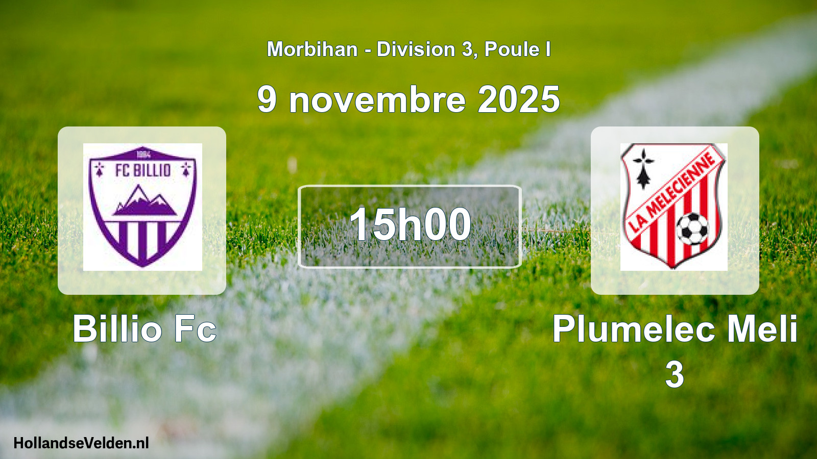 Scheduled Match: Billio Fc - Plumelec Meli 3 (9 November 2025)