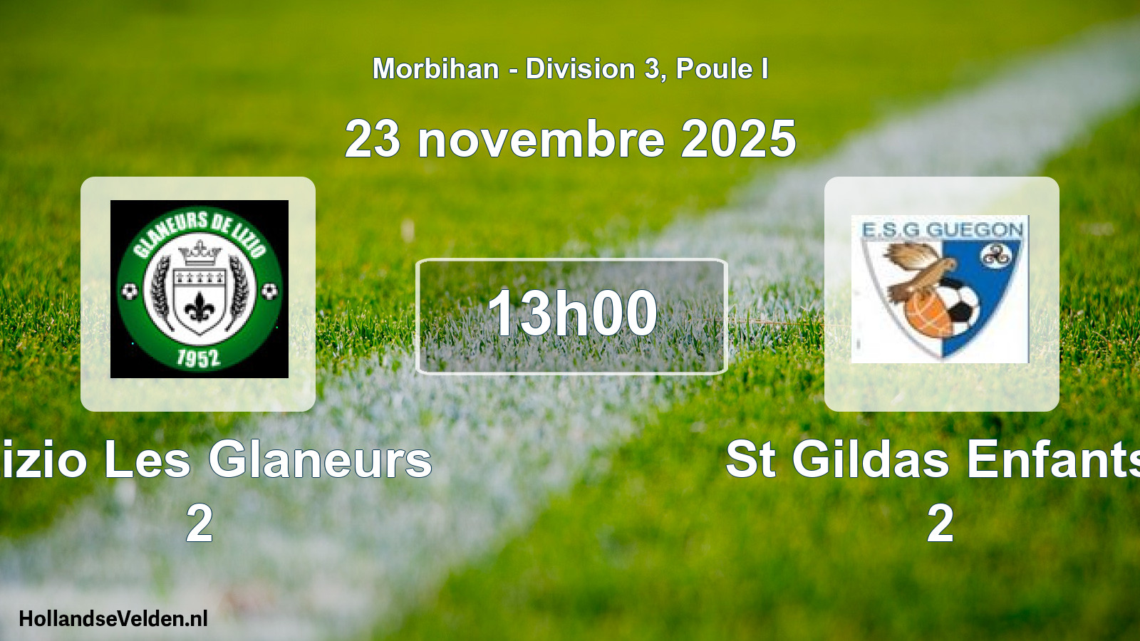 Scheduled Match: Lizio Les Glaneurs 2 - St Gildas Enfants 2 (23 November 2025)