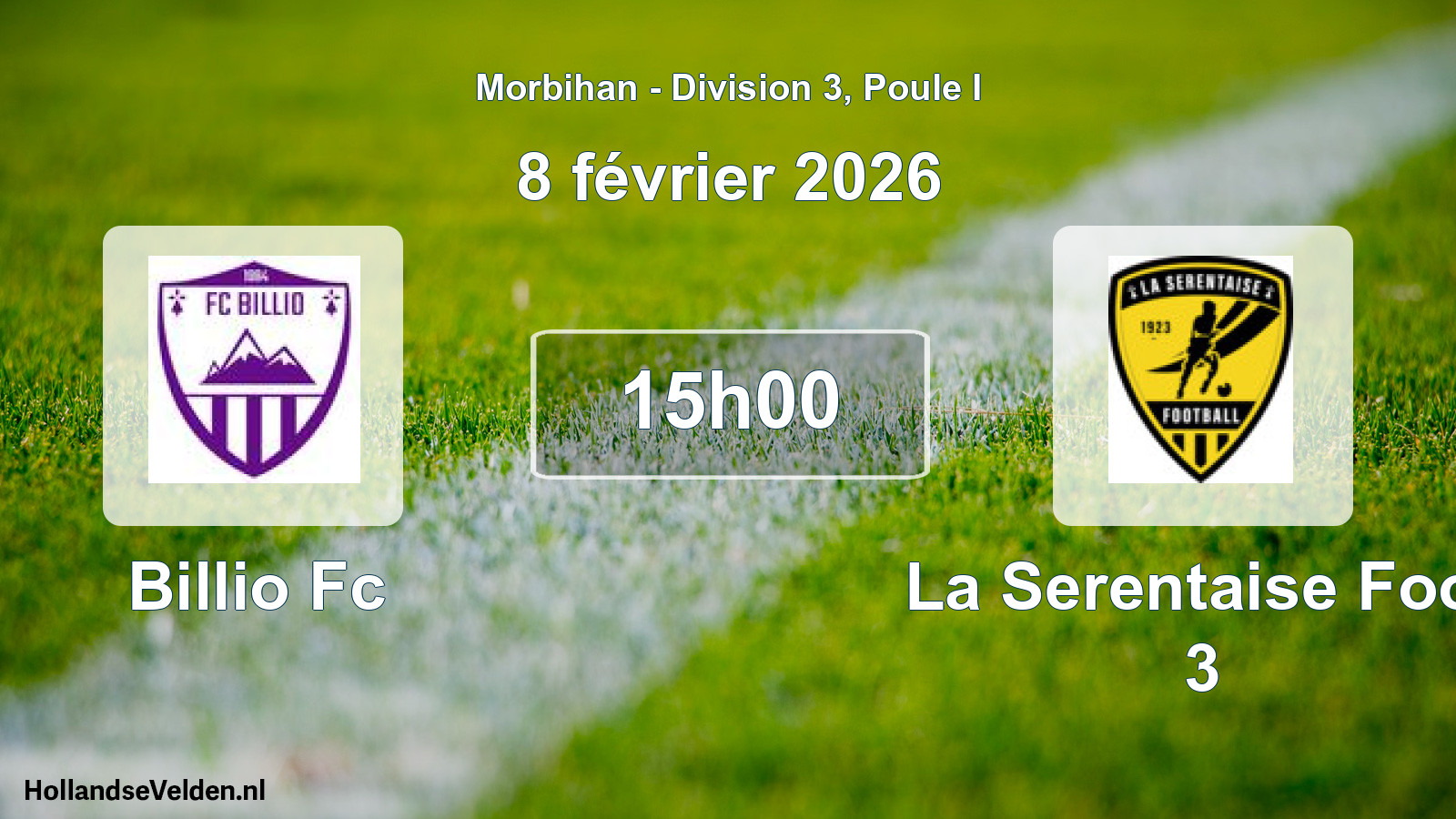 Scheduled Match: Billio Fc - La Serentaise Foot 3 (8 February 2026)