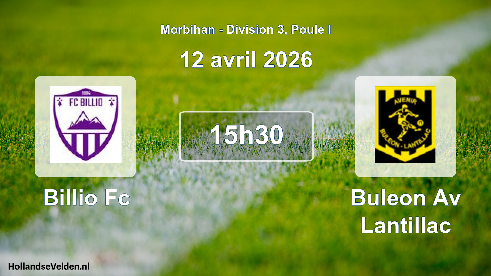 Geplande wedstrijd: Billio Fc - Buleon Av Lantillac (12 april 2026)