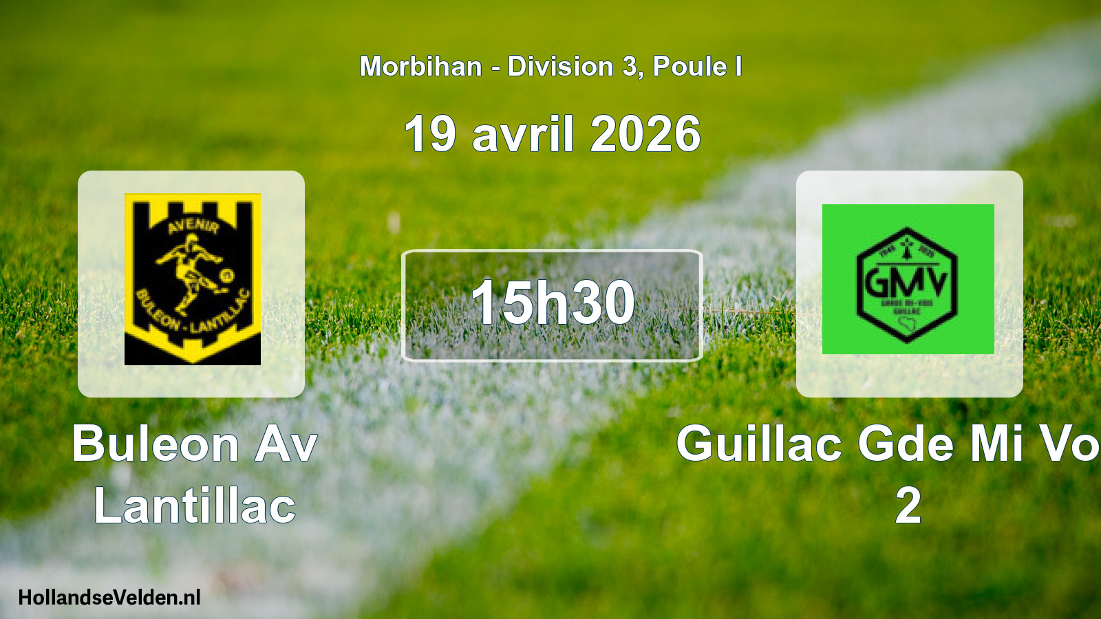 Scheduled Match: Buleon Av Lantillac - Guillac Gde Mi Voie 2 (19 April 2026)