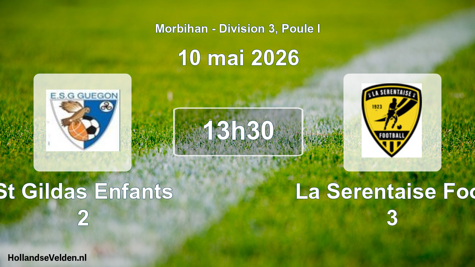 Geplande wedstrijd: St Gildas Enfants 2 - La Serentaise Foot 3 (10 mai 2026)