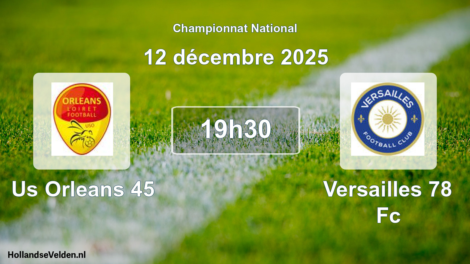Geplande wedstrijd: Us Orleans 45 - Versailles 78 Fc (12 december 2025)