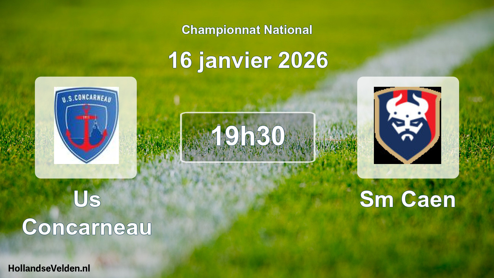 Geplande wedstrijd: Us Concarneau - Sm Caen (16 janvier 2026)